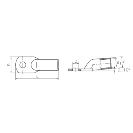 КВТ Наконечник кабельный медный луженый ТМЛ 25–10–8 (мин партия 100 шт.) 40882 KVT КВТ Наконечник кабельный медный луженый ТМЛ 25–10–8 (мин партия 100 шт.) 40882 KVT