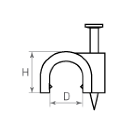 КВТ Скоба пластиковая СПК 12 для круглых кабелей 49463 (цена за уп.) KVT КВТ Скоба пластиковая СПК 12 для круглых кабелей 49463 (цена за уп.) KVT