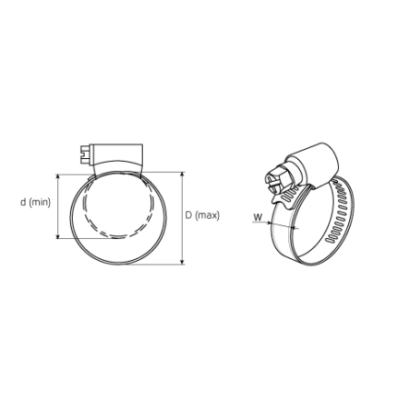 КВТ Хомут червячный PL-9(150-170)/W1 (мин партия 10 шт.) 58816 KVT КВТ Хомут червячный PL-9(150-170)/W1 (мин партия 10 шт.) 58816 KVT