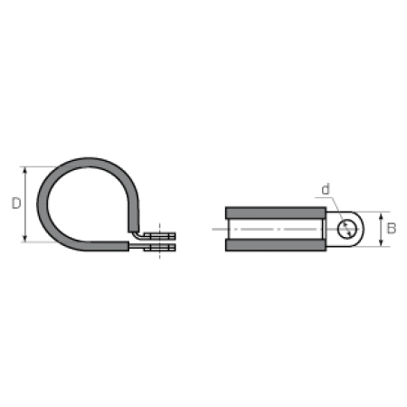 КВТ Скоба металлическая СМР 60-63 с резиновым покрытием (мин партия 50 шт.) 61355 KVT КВТ Скоба металлическая СМР 60-63 с резиновым покрытием (мин партия 50 шт.) 61355 KVT