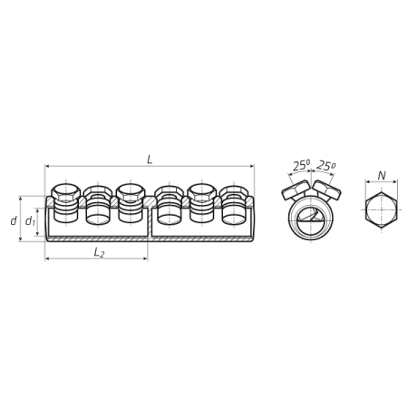 КВТ Соединитель болтовой луженый 6СБЕ-300/400(Л) 65823 KVT КВТ Соединитель болтовой луженый 6СБЕ-300/400(Л) 65823 KVT