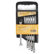 КВТ Набор гаечных трещоточных ключей с шарниром НТКШ-5 (8-14) 79201 KVT